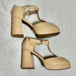 Pop Cream Patten T-Strap Baby Doll’s